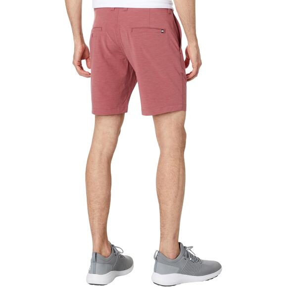 Travis Mathew Men's 40 Heather Roan Tech Chino Shorts Flat Front Preppy F12-3 - Picture 2 of 8